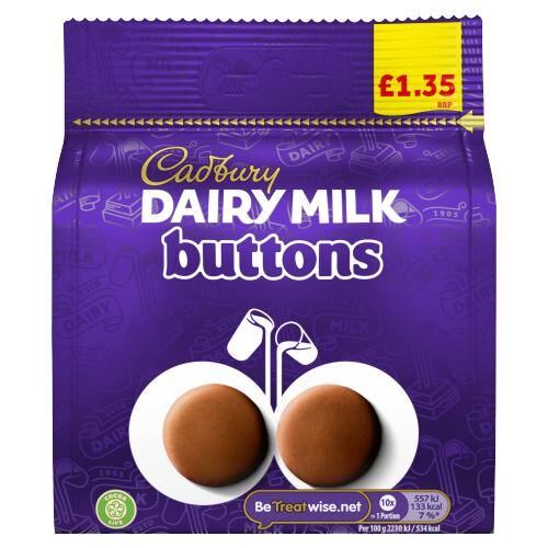 Cadbury Giant Buttons milk chocolate buttons 95 g PM