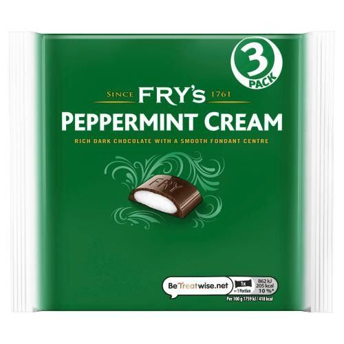 Fry's dark chocolate bar with cream filling with mint flavor 3 x 49 g