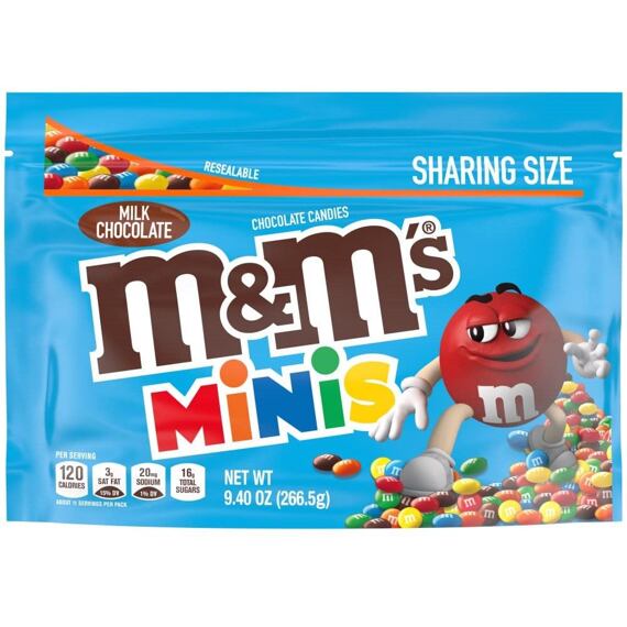M&M's bonbonky z mléčné čokolády v cukrové skořápce 267 g