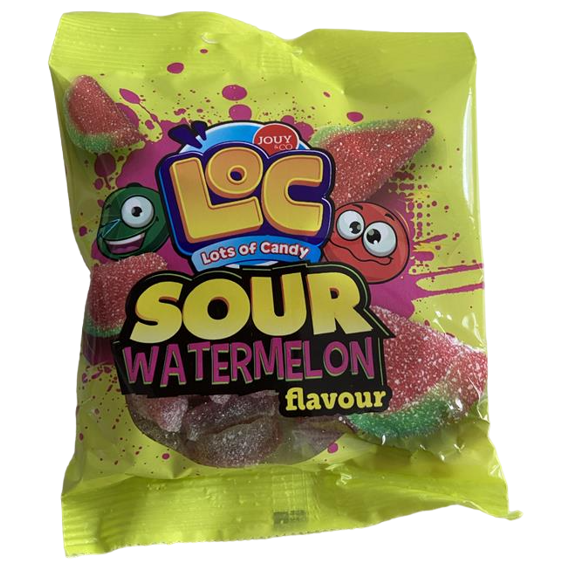 Jouy & Co sour chewing candies with watermelon flavor 80 g