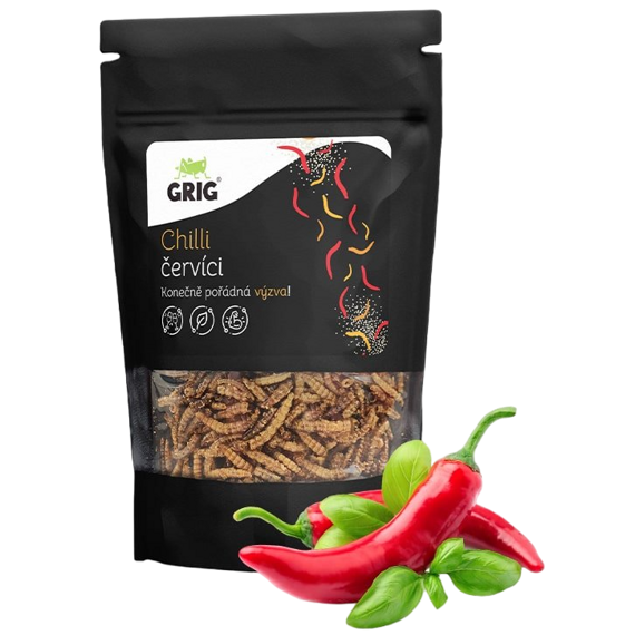 Grig dried worms with chili flavor 20 g