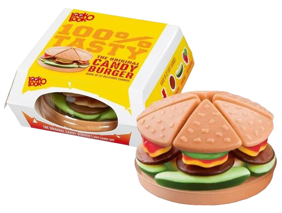 Look o Look gummy candy with fruit flavor in the shape of a burger 130 g
