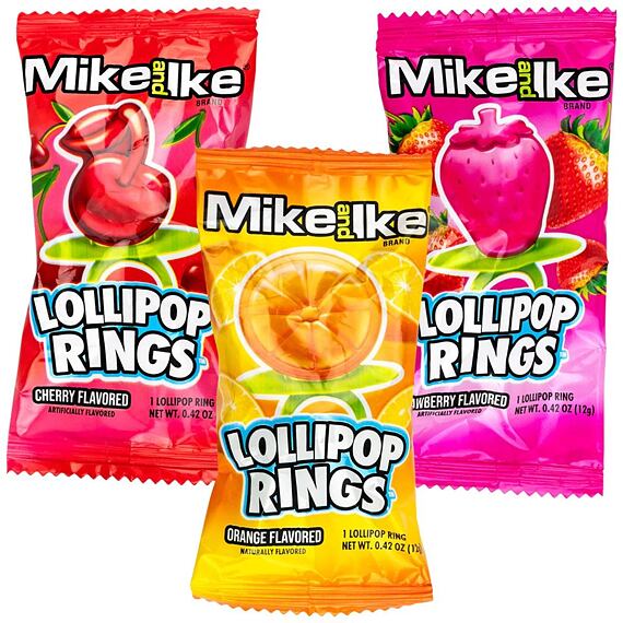 Mike and Ike Rings lollipop with fruit flavor in the shape of a ring 1 pc 12 g