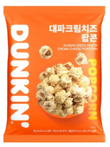 Dunkin popkorn s příchutí jarní cibulky a smetanového sýru 80 g
