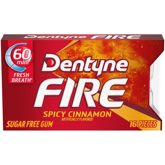 Dentyne Fire žvýkačka s příchutí pálivé skořice 16 ks 42 g Celé Balení 9 ks