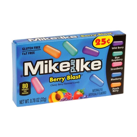 Mike and Ike žvýkací bonbony s příchutí bobulových plodů 22 g