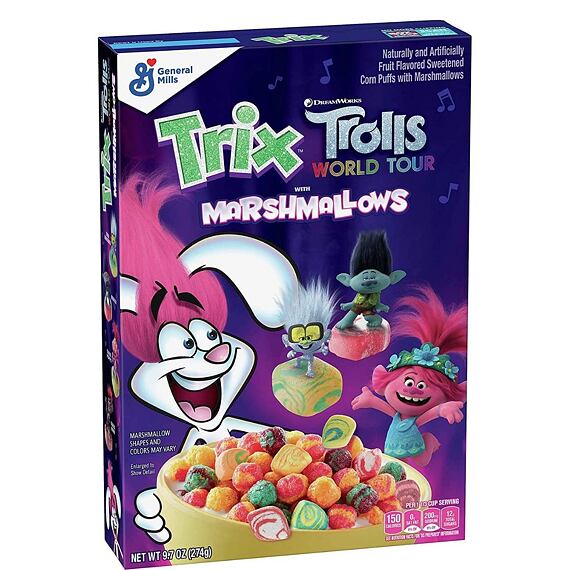 Trix Trollové cereálie s kousky marshmallows 274 g