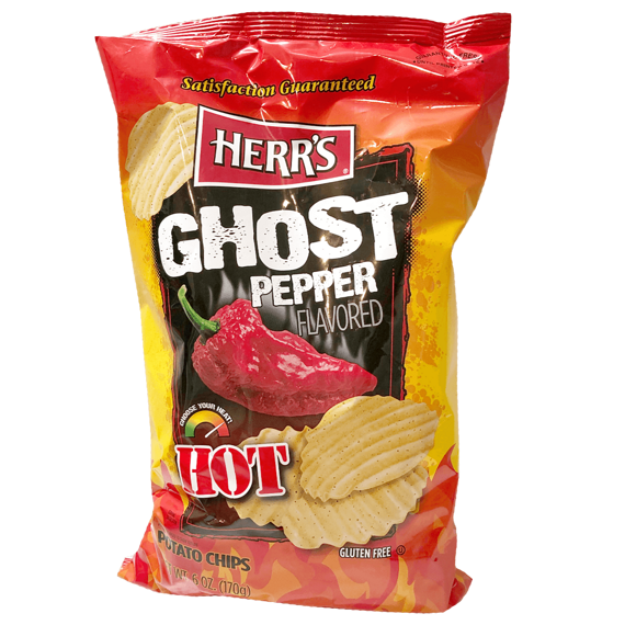 Herr's pálivé chipsy s příchutí Ghost chilli papričky 170 g