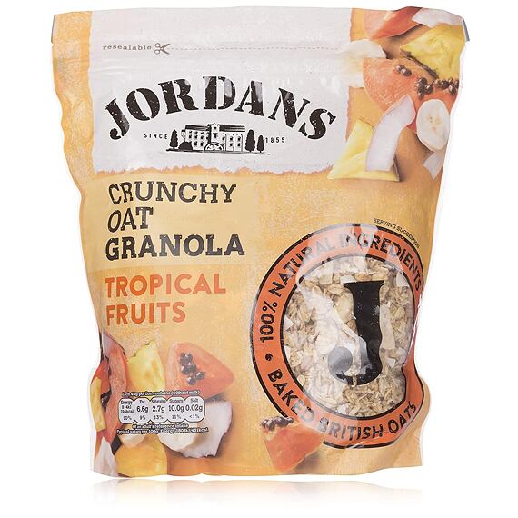 Jordans granola s příchutí tropického ovoce 750 g