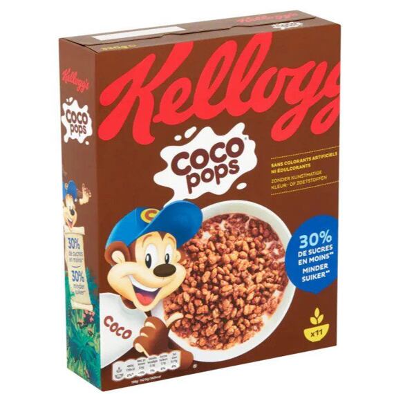 Kellogg's Coco Pops rýžové cereálie s příchutí čokolády 330 g