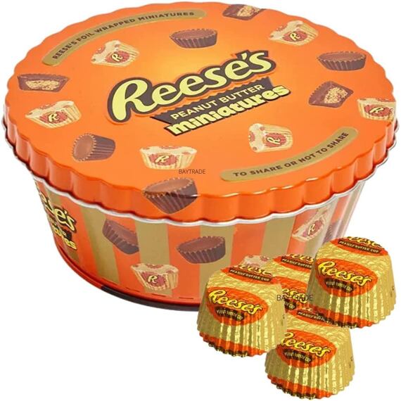 Reese's čokoládové košíčky s arašídovým máslem v plechové dárkové krabičce 225 g