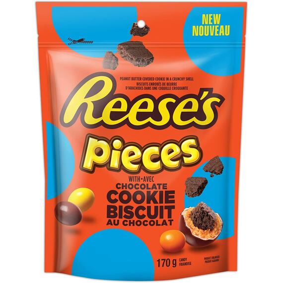 Reese's Pieces bonbonky plněné arašídovým máslem a čokoládovými sušenkami 170 g