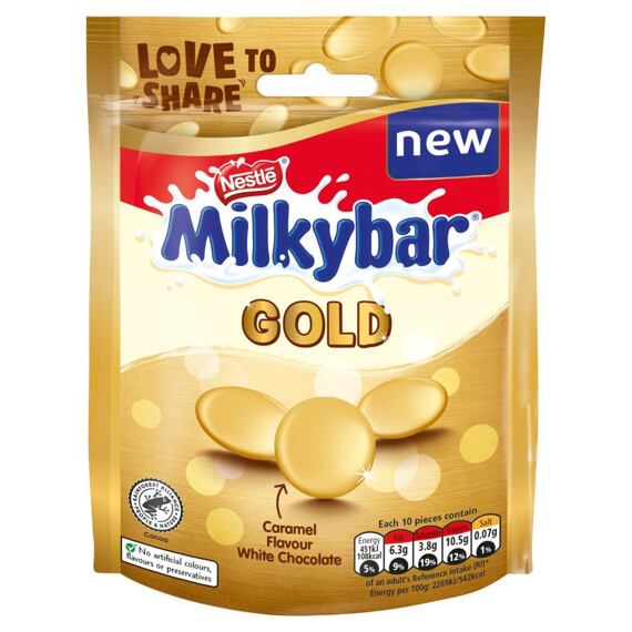 Milkybar white chocolate buttons with caramel flavor 86 g