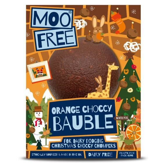 Moo Free gluten-free chocolate decoration with orange flavor 65 g
