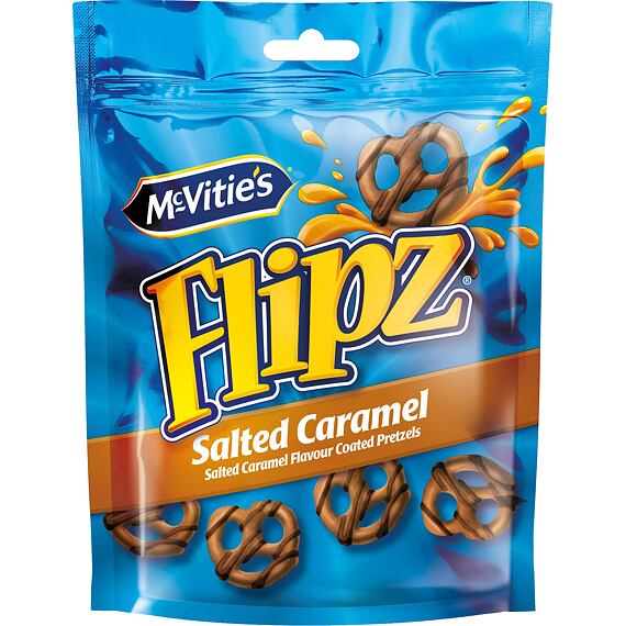 Flipz McVitie's preclíky s polevou s příchutí slaného karamelu 90 g