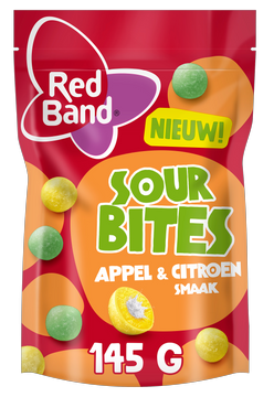 Red Band sour candies with fruit flavors 145 g