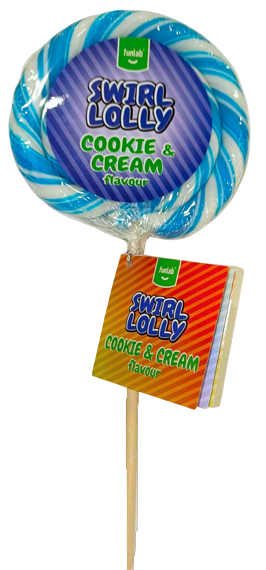 FunLab lollipop with the flavor of cookies and cream 80 g