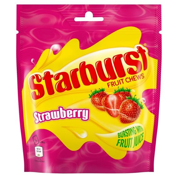 Starburst Pouch chewing candies with strawberry flavor 138 g