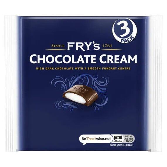 Fry's dark chocolate bar with cream filling 3 x 49 g