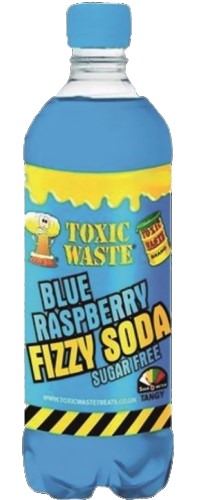 Toxic Waste sugar-free carbonated drink with blue raspberry flavor 500 ml PM