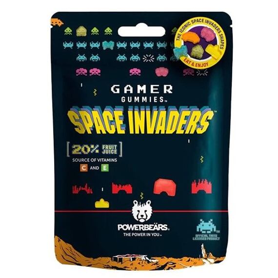 Powerbeärs Space Invaders chewing candies with fruit flavors 50 g