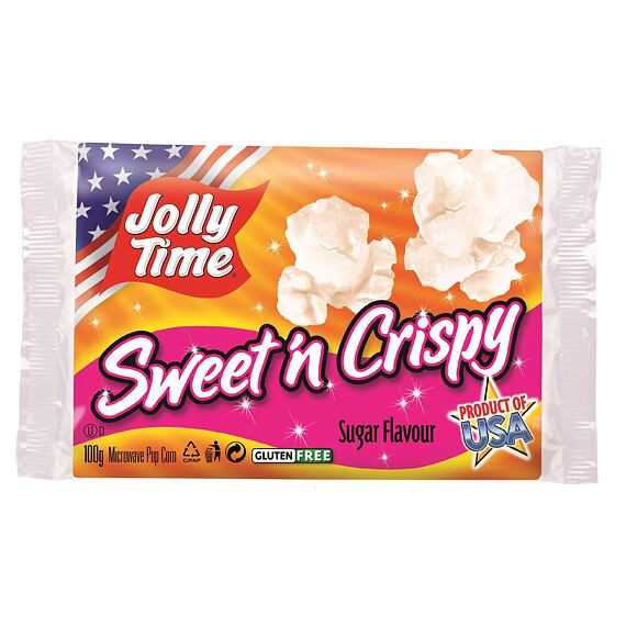Jolly Time Sweet'n Crispy sladký popkorn 100 g Zvýhodněné Balení 5 ks