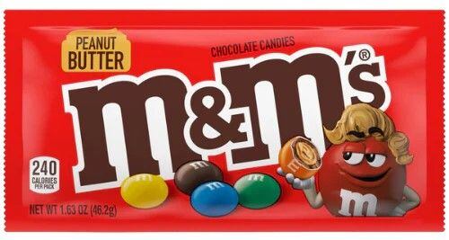 M&M's bonbony z mléčné čokolády s náplní z arašídového másla 46,2 g