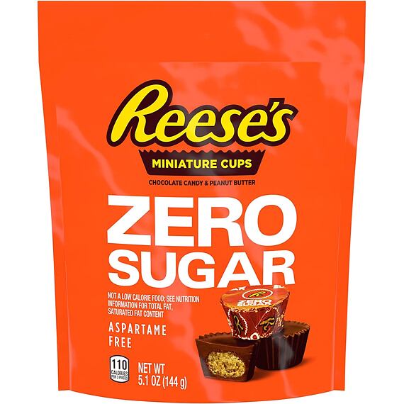 Reese's mini čokoládové košíčky bez cukru plněné arašídovým máslem 144 g
