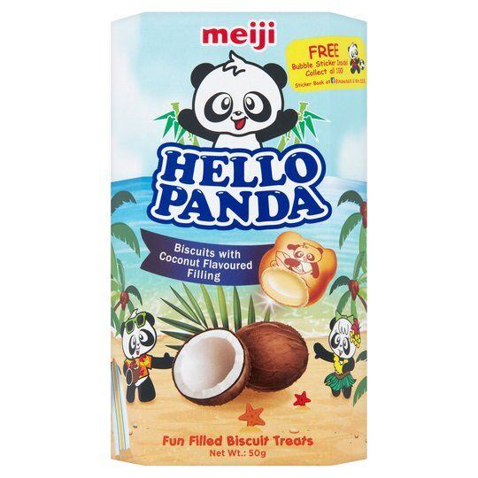 Hello Panda sušenky s náplní s příchutí kokosu 50 g