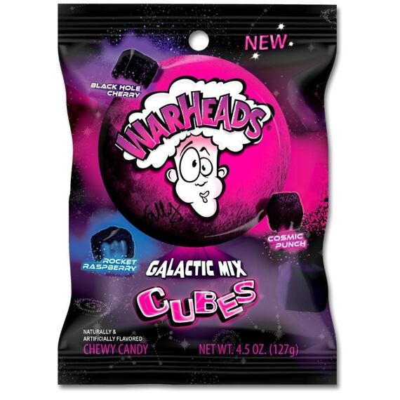 Warheads Cubes galaktické kyselé žvýkací bonbony 127 g
