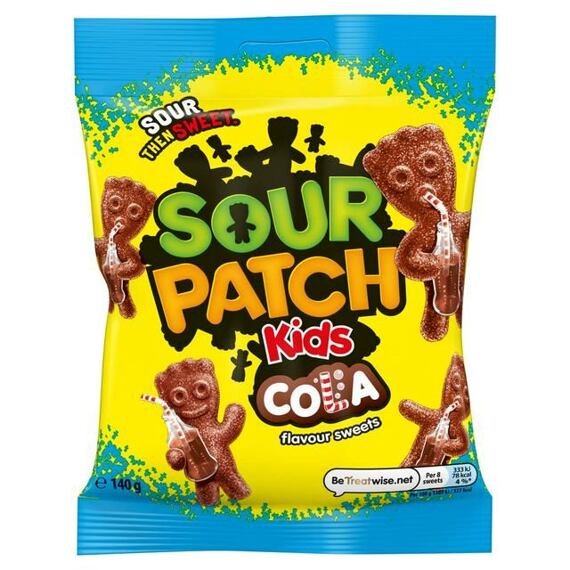 Sour Patch Kids kyselé žvýkací bonbony s příchutí koly 140 g