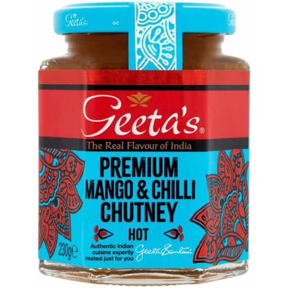 Geeta's Premium mangové a chilli čatný 230 g