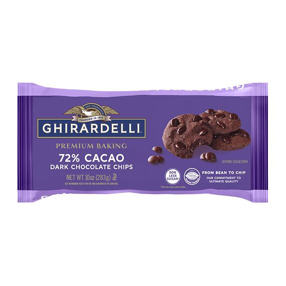Ghirardelli prémiové kousky 72% hořké čokolády 283 g