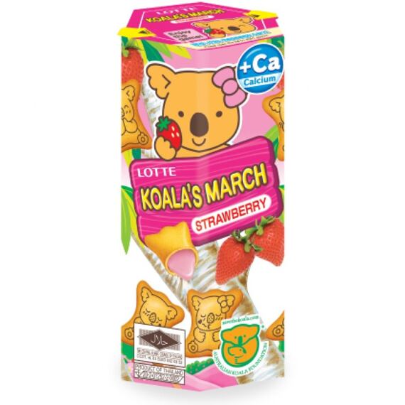Lotte Koala's March sušenky s náplní s příchutí jahody 37 g