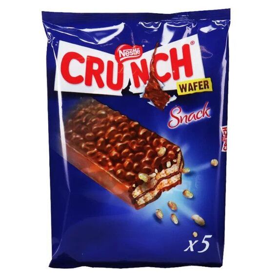 Nestlé Crunch bars covered in milk chocolate 5 x 17 g