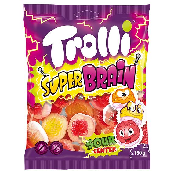 Trolli kyselé žvýkací bonbony s náplní s příchutí ovoce ve tvaru mozku 150 g