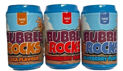 FunLab Bubble Rocks žvýkačka ve tvaru kamínků 1 ks 50 g