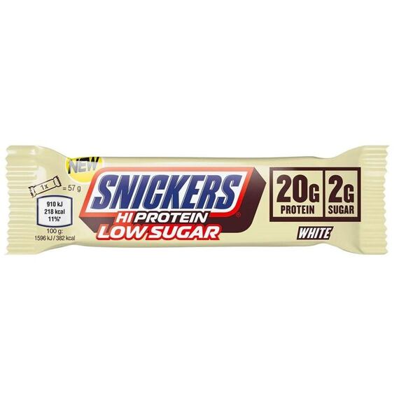 Snickers proteinová tyčinka s arašídy a karamelem v bílé čokoládě se sníženým cukrem 57 g