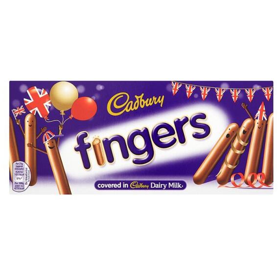 Cadbury Fingers sušenky s polevou z mléčné čokolády 114 g