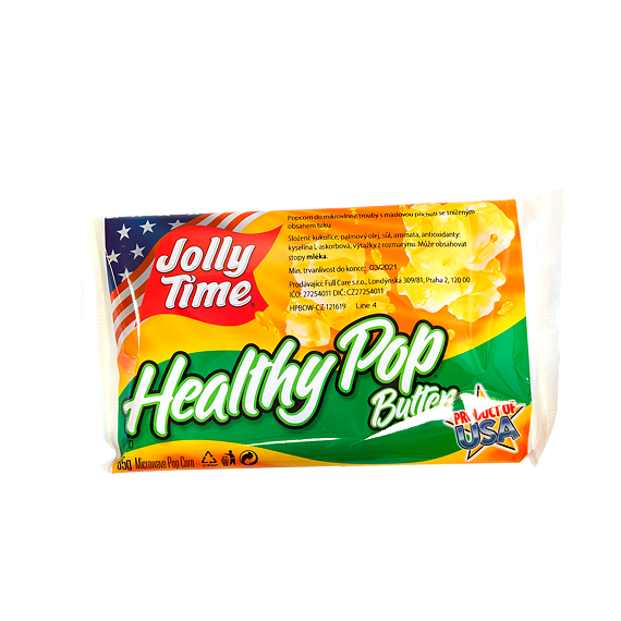 Jolly Time Healthy Pop Butter popkorn s máslovou příchutí se sníženým obsahem tuku 85 g