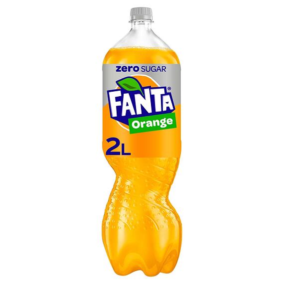 Fanta sugar free orange sparkling soda 2 l