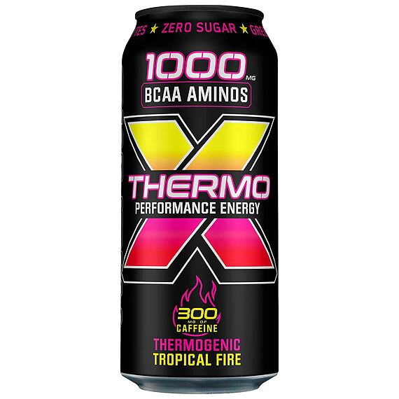 Rockstar Thermo Tropical Fire energetický nápoj s příchutí manga a dračího ovoce 473 ml