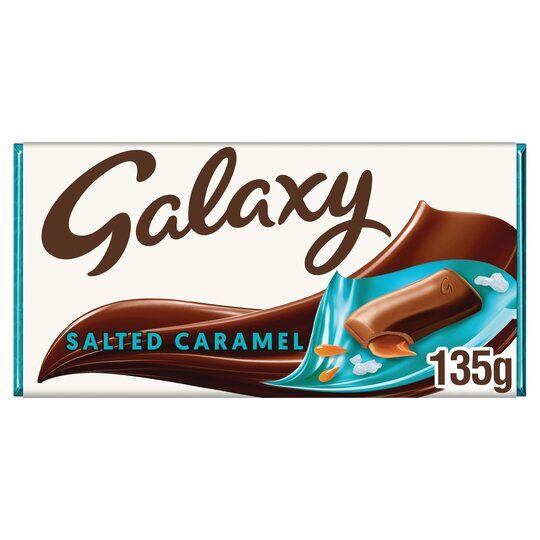 Galaxy milk chocolate with salted caramel flavor filling 135 g