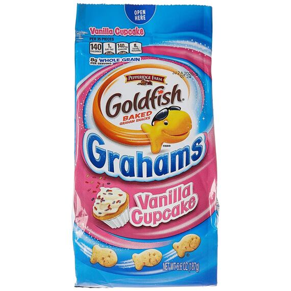 Goldfish grahamové krekry s příchutí vanilkového cupcaku 187 g
