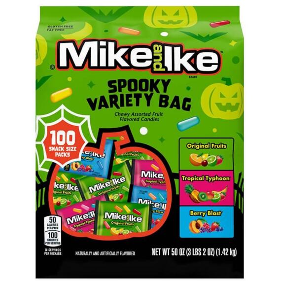 Mike & Ike Spooky mix žvýkacích bonbonů s ovocnými příchutěmi 1,42 kg