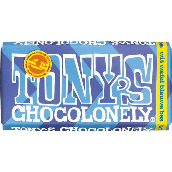 Tony's mléčná čokoláda s kousky sušenek a borůvkovým jogurtem 180 g