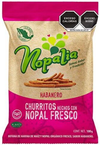 Nopalia Churritos kukuřičný slaný snack z opuncie s příchutí Habanero 100 g