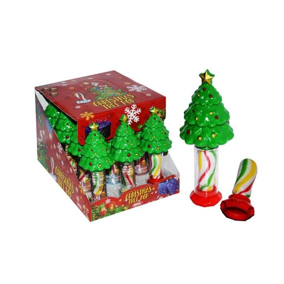 Maxcool barevné lízátko v obalu ve tvaru vánočního stromečku 1 ks 16 g