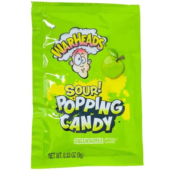 Warheads sour apple popping candies 9 g