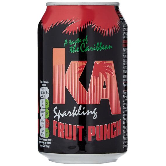KA carbonated drink with fruit punch flavor 330 ml